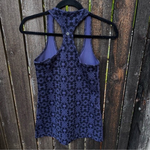 Lululemon Cool Racerback Mini Prisma Nightfall Black Grape Tank Top Sz 4 - Picture 9 of 12